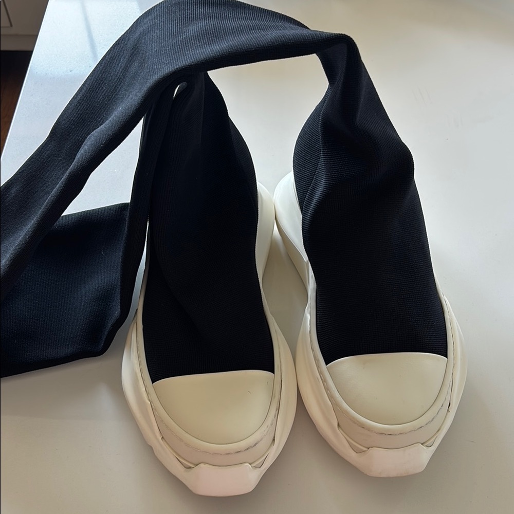 Rick Owens Wmns DRKSHDW Abstract Stockings Boot 'Black Milk'